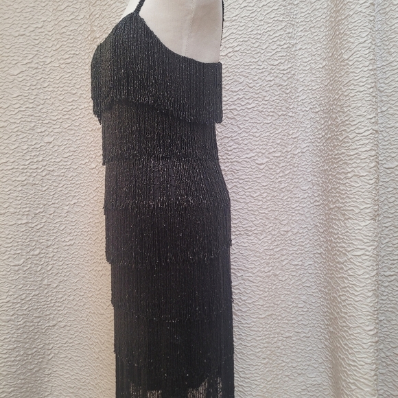 Fashion Nova Black Fringe Dress - Picture 3 of 8